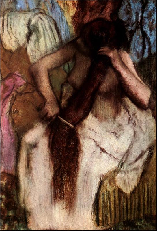 Seated Woman Combing her Hair, Edgar Degas